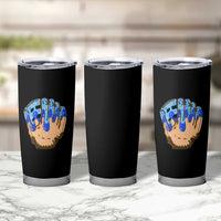 Blue Ice Cream Cone Baseball Glove Drip Tumbler Cup