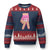 Pink Ice Cream Baseball Glove Sprinkles Drip Ugly Christmas Sweater Funny V Sign - Wonder Print Shop