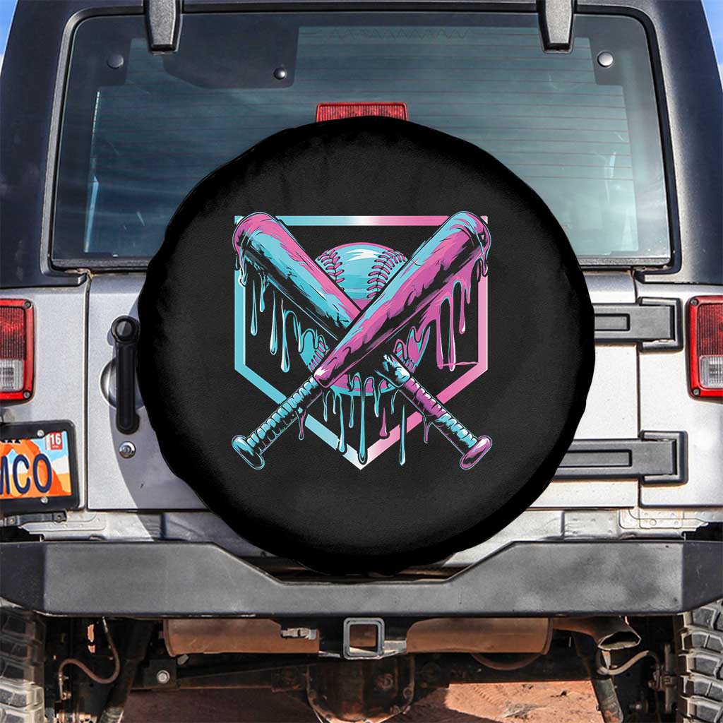 Baseball Drip Ice Cream Dripping Spare Tire Cover TS02