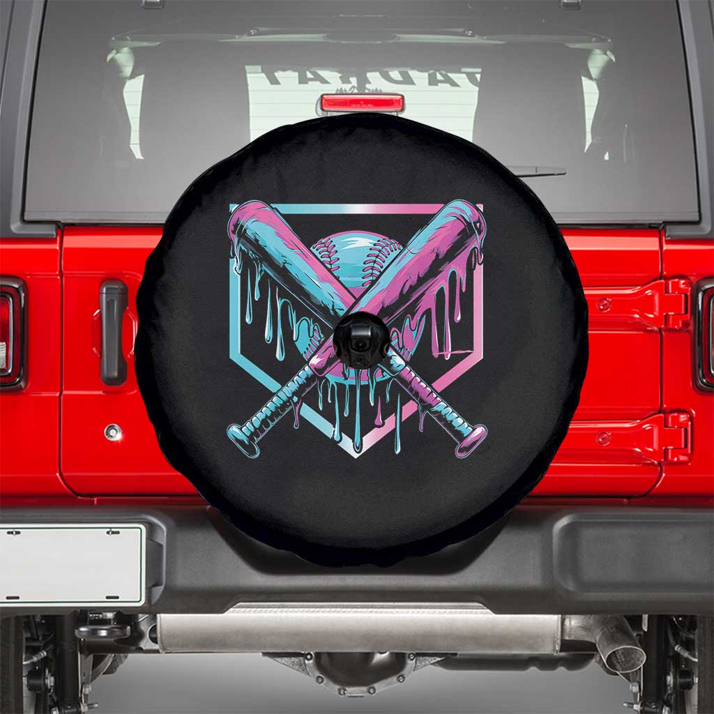 Baseball Drip Ice Cream Dripping Spare Tire Cover TS02
