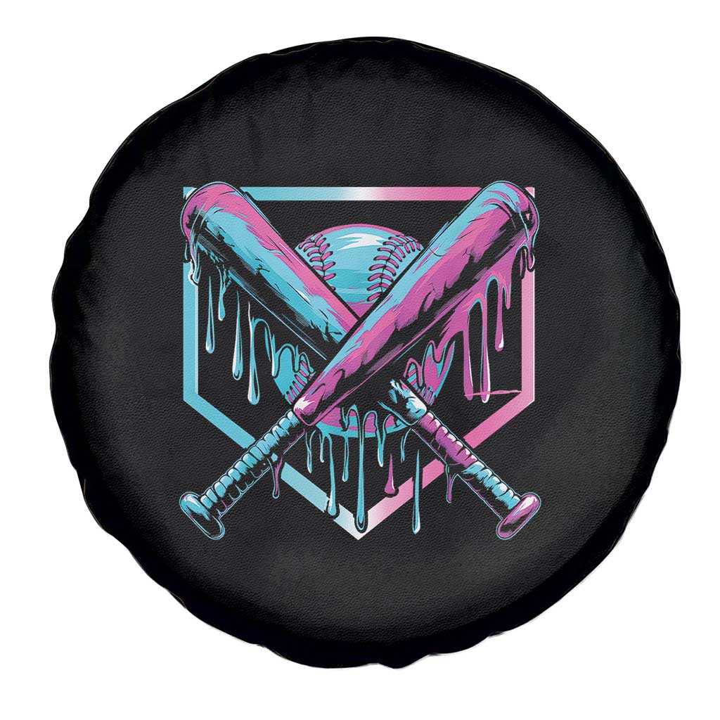 Baseball Drip Ice Cream Dripping Spare Tire Cover TS02