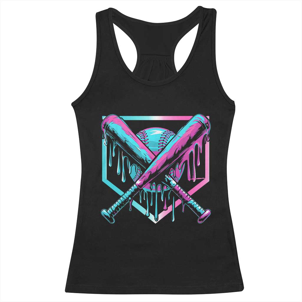 Baseball Drip Ice Cream Dripping Racerback Tank Top TS02