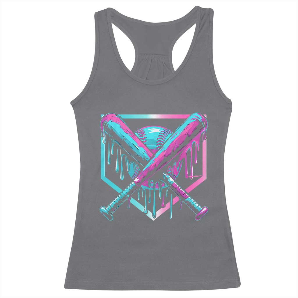 Baseball Drip Ice Cream Dripping Racerback Tank Top TS02