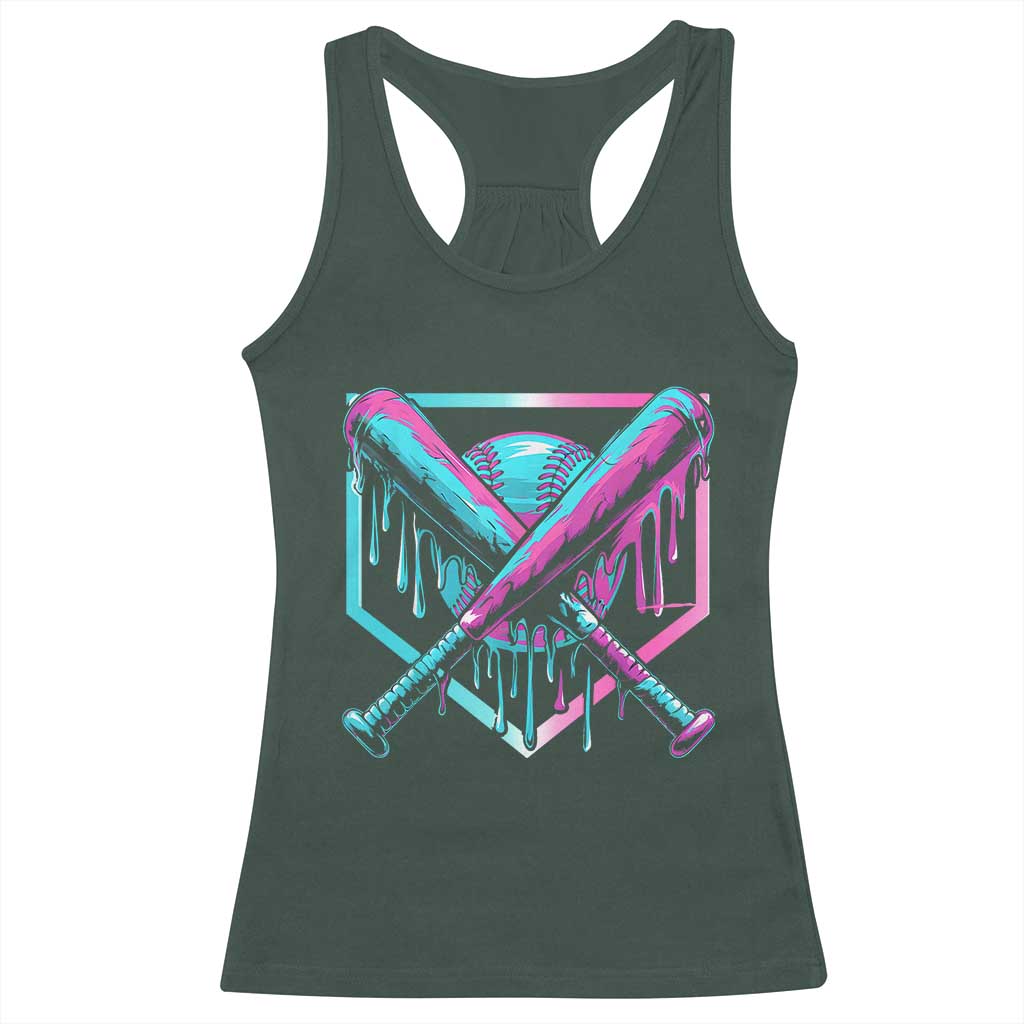 Baseball Drip Ice Cream Dripping Racerback Tank Top TS02