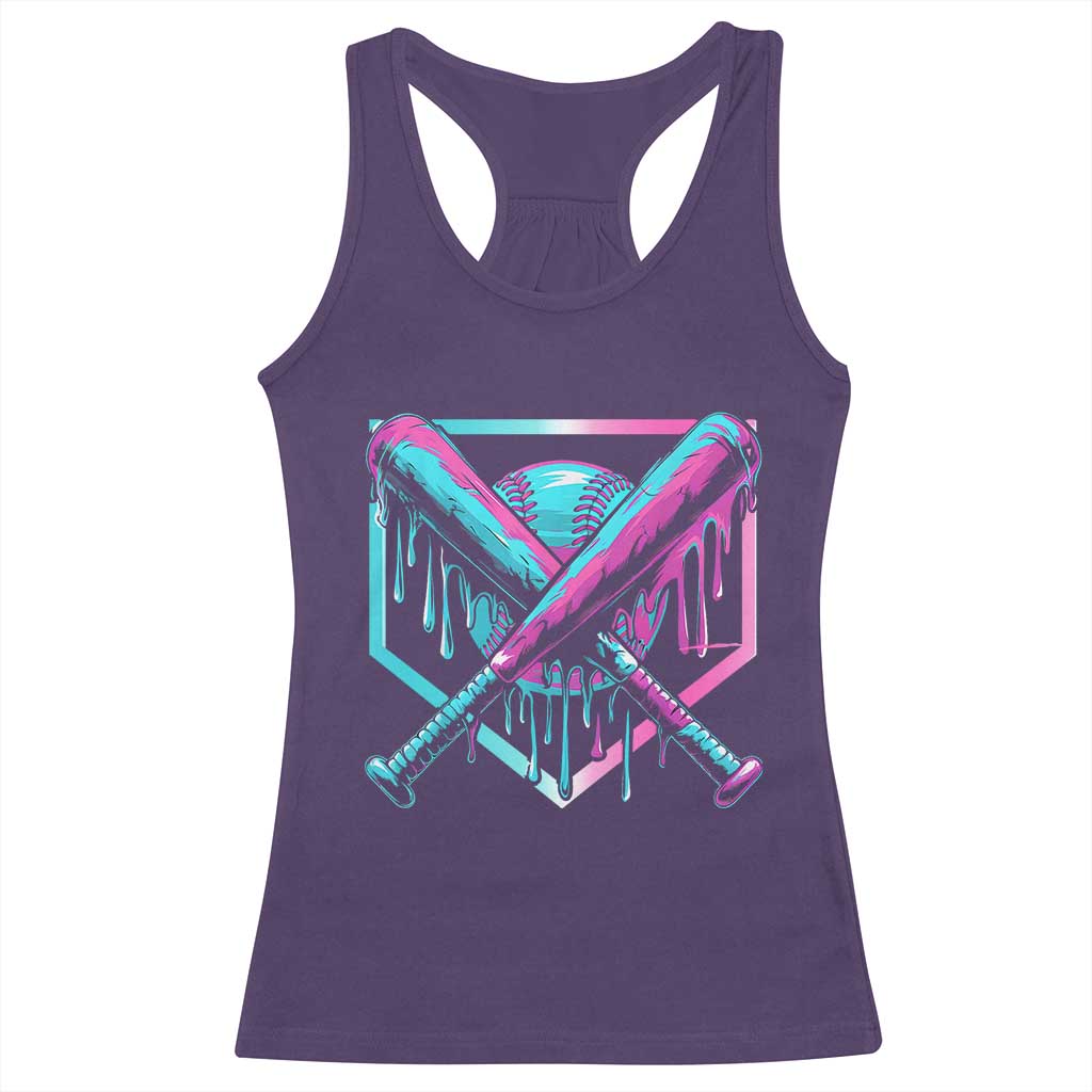 Baseball Drip Ice Cream Dripping Racerback Tank Top TS02