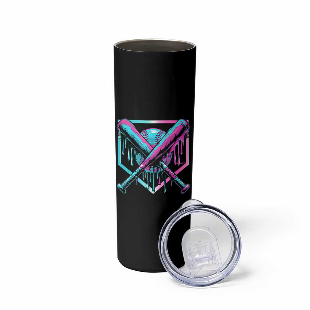 Baseball Drip Ice Cream Dripping Skinny Tumbler TS02