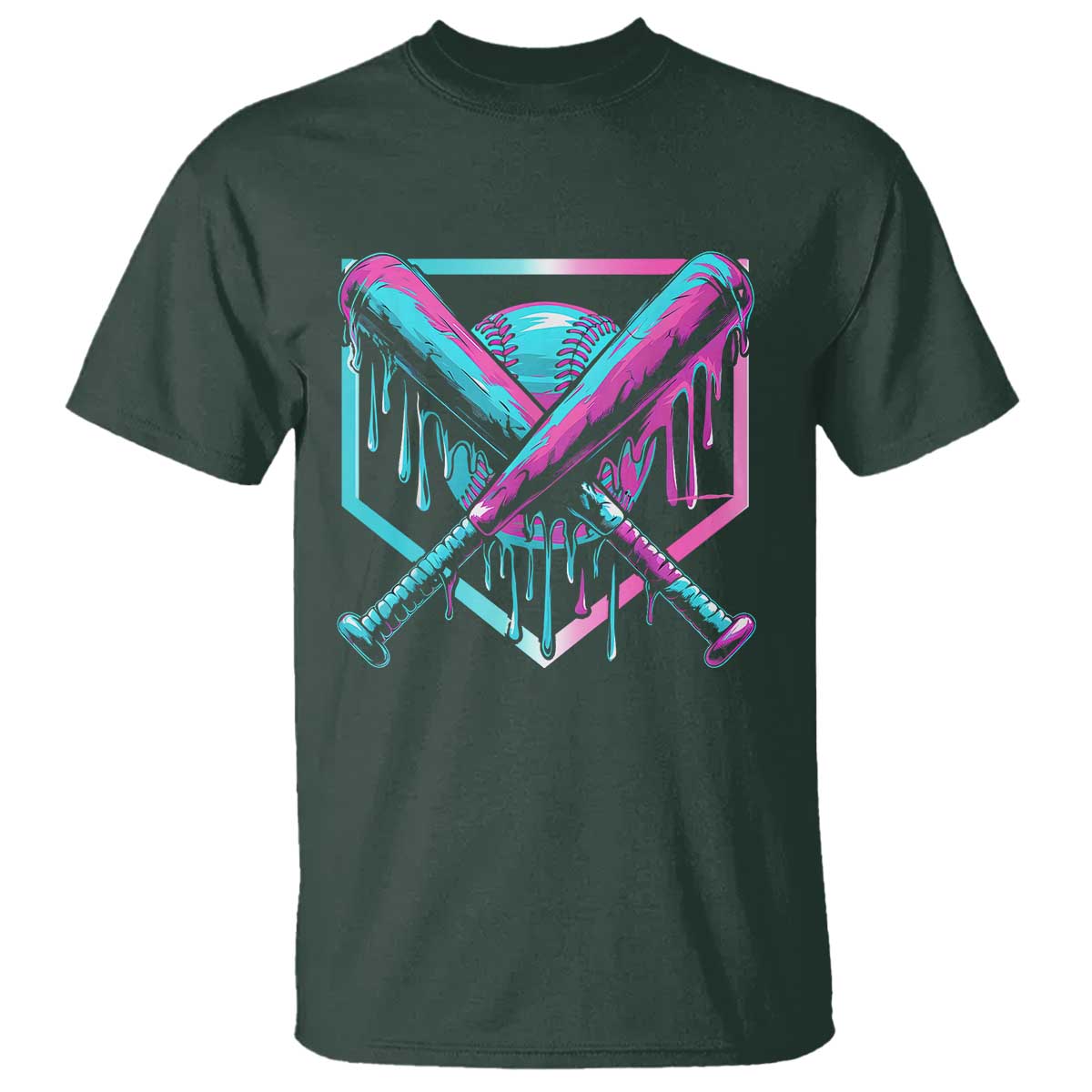 Baseball Drip Ice Cream Dripping T Shirt TS02