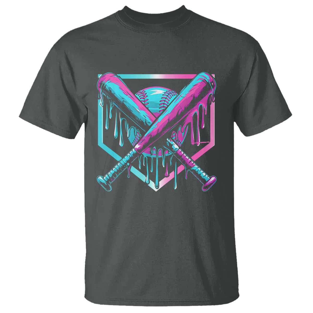 Baseball Drip Ice Cream Dripping T Shirt TS02