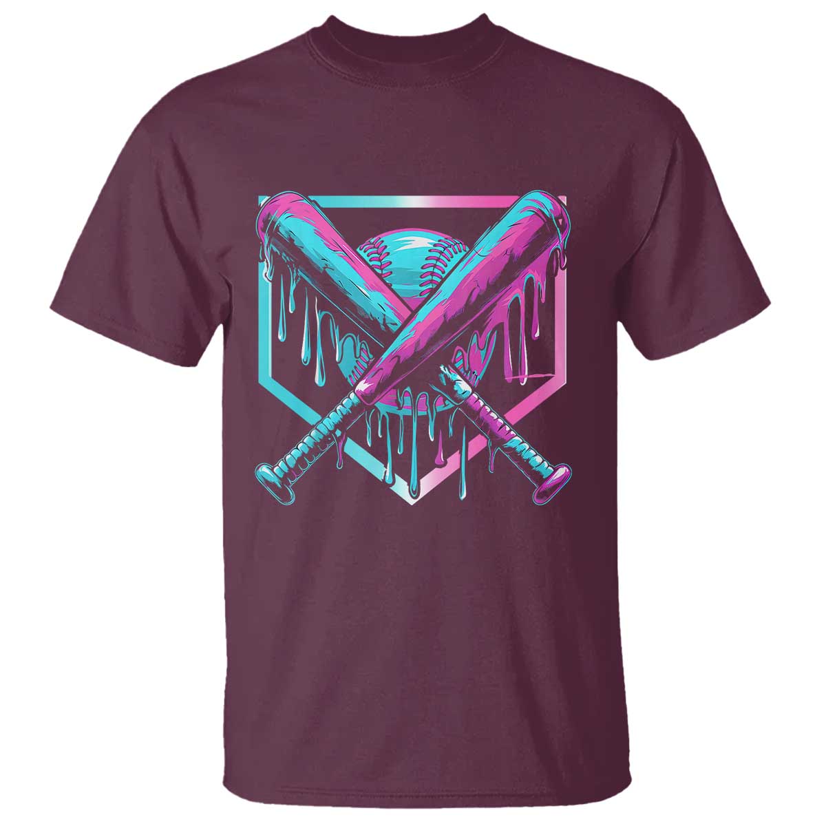 Baseball Drip Ice Cream Dripping T Shirt TS02
