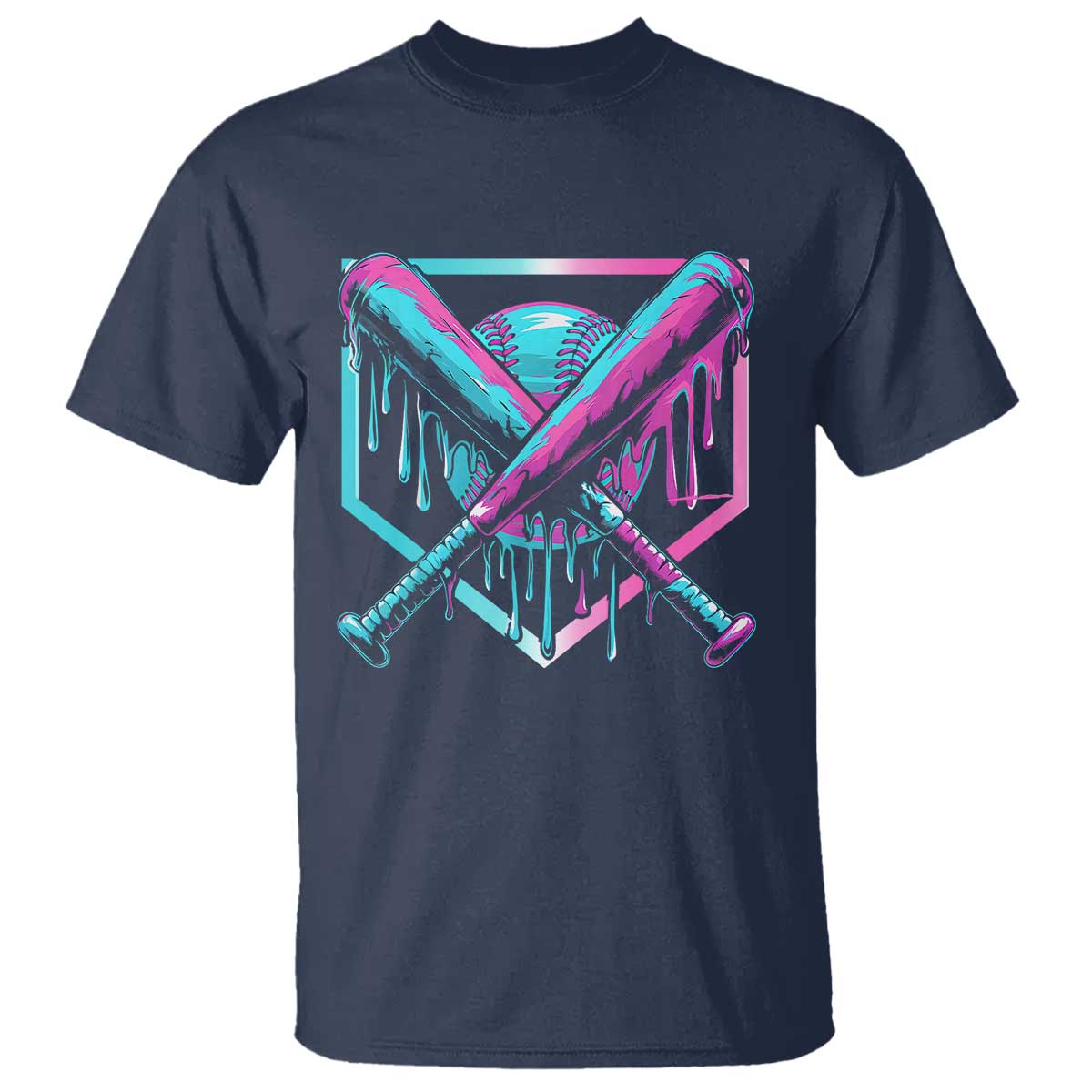 Baseball Drip Ice Cream Dripping T Shirt TS02