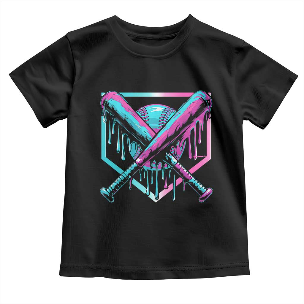 Baseball Drip Ice Cream Dripping Toddler T Shirt TS02