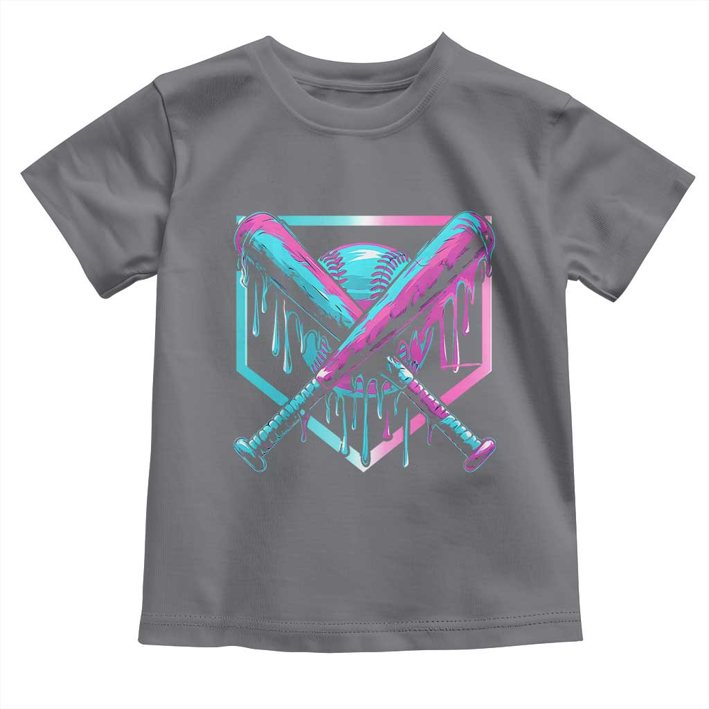 Baseball Drip Ice Cream Dripping Toddler T Shirt TS02