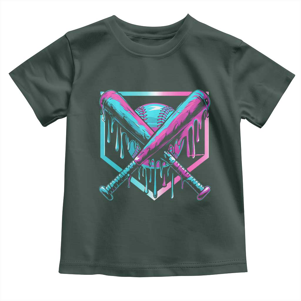 Baseball Drip Ice Cream Dripping Toddler T Shirt TS02