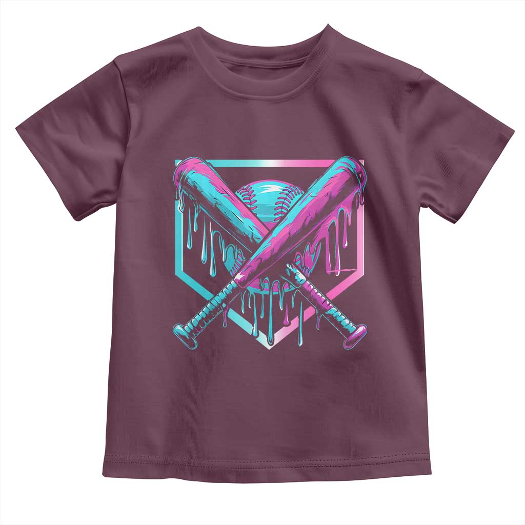 Baseball Drip Ice Cream Dripping Toddler T Shirt TS02