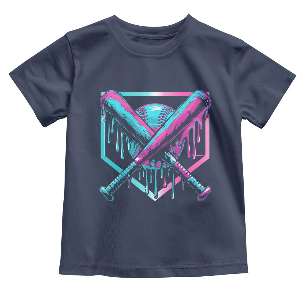 Baseball Drip Ice Cream Dripping Toddler T Shirt TS02