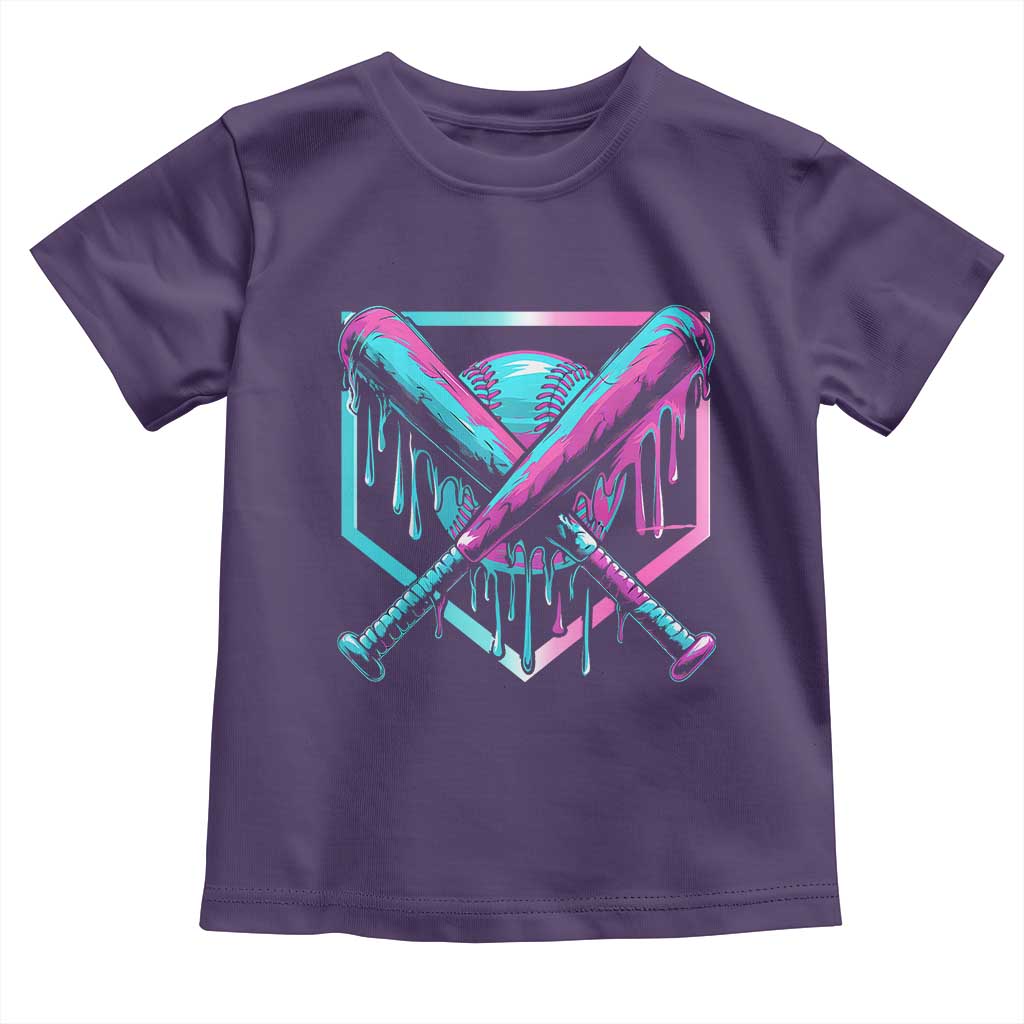 Baseball Drip Ice Cream Dripping Toddler T Shirt TS02
