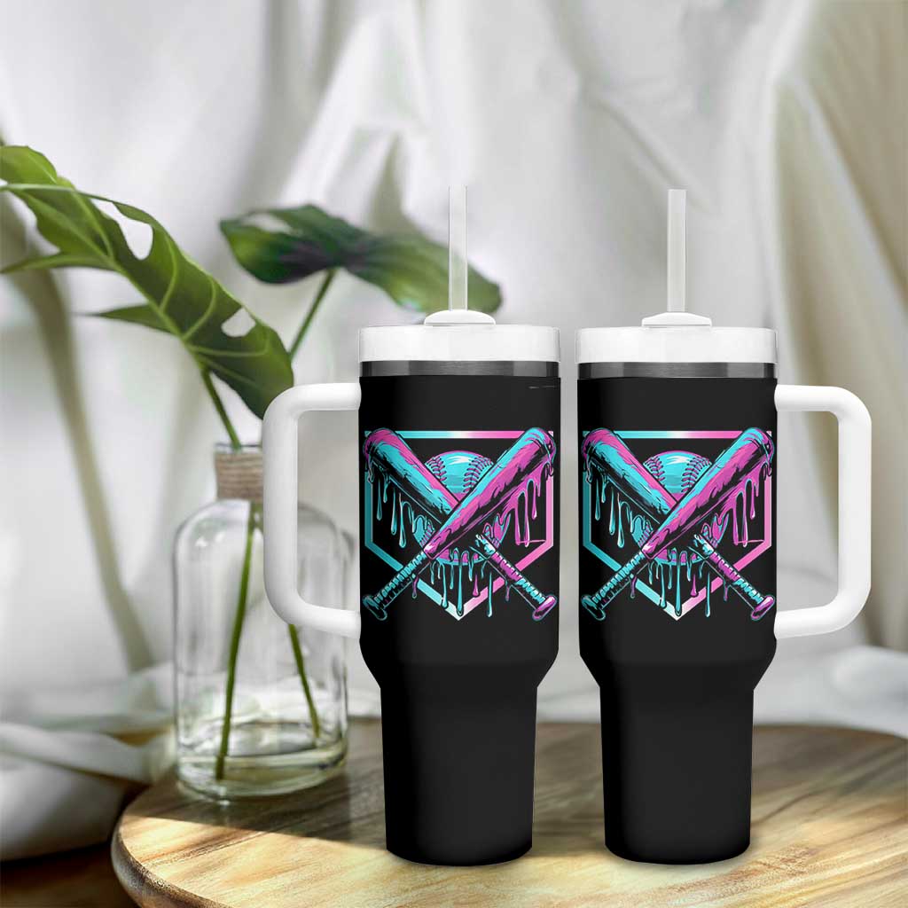 Baseball Drip Ice Cream Dripping Tumbler With Handle TS02