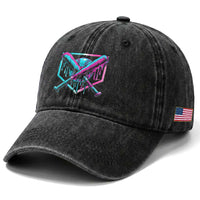 Baseball Drip Ice Cream Dripping Washed Cotton Baseball Cap
