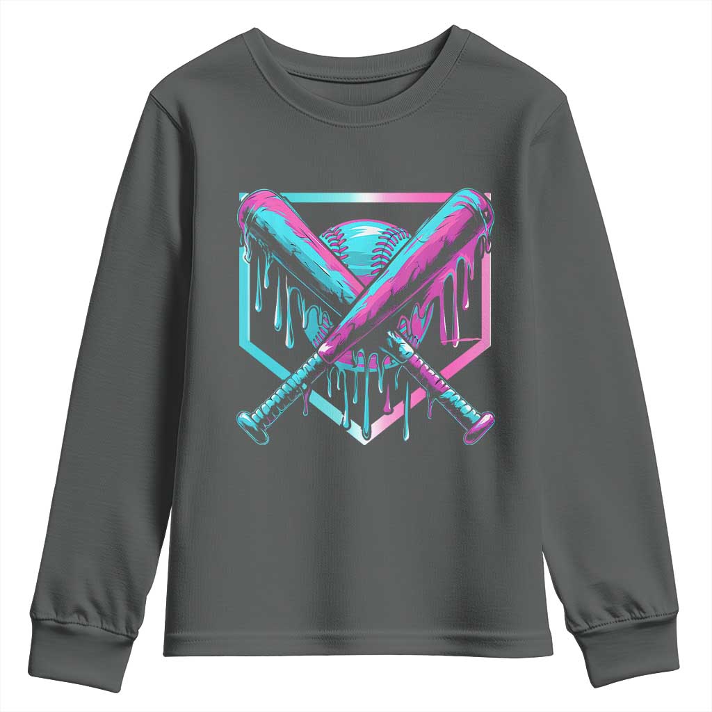 Baseball Drip Ice Cream Dripping Youth Sweatshirt TS02