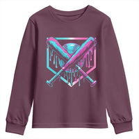 Baseball Drip Ice Cream Dripping Youth Sweatshirt TS02