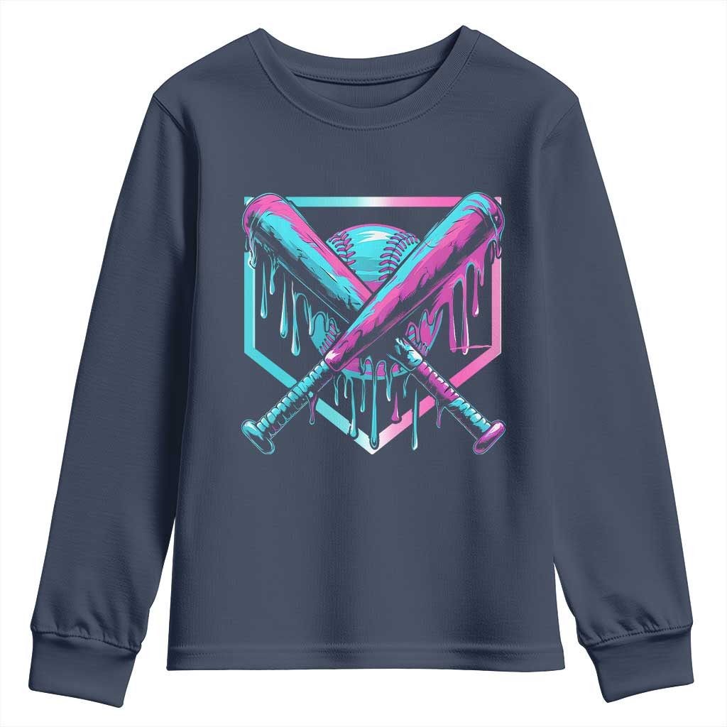 Baseball Drip Ice Cream Dripping Youth Sweatshirt TS02