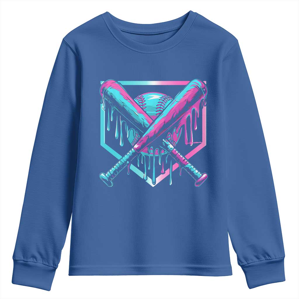 Baseball Drip Ice Cream Dripping Youth Sweatshirt TS02