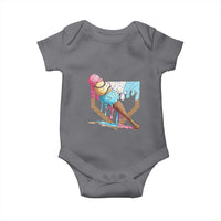 Baseball Home Ice Cream Dripping Baby Onesie