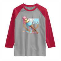 Baseball Home Ice Cream Dripping Raglan Shirt
