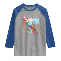 Baseball Home Ice Cream Dripping Raglan Shirt