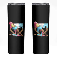 Baseball Home Ice Cream Dripping Skinny Tumbler