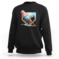 Baseball Home Ice Cream Dripping Sweatshirt