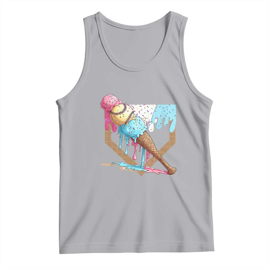 Baseball Home Ice Cream Dripping Tank Top