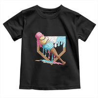Baseball Home Ice Cream Dripping Toddler T Shirt