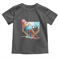 Baseball Home Ice Cream Dripping Toddler T Shirt
