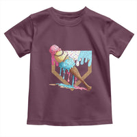 Baseball Home Ice Cream Dripping Toddler T Shirt