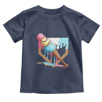 Baseball Home Ice Cream Dripping Toddler T Shirt
