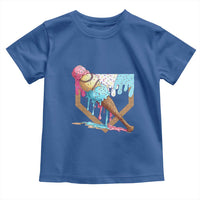 Baseball Home Ice Cream Dripping Toddler T Shirt