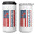 Funny Gulf Of US America Est 2025 4 in 1 Can Cooler Tumbler USA American Flag