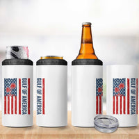 Funny Gulf Of US America Est 2025 4 in 1 Can Cooler Tumbler USA American Flag