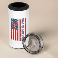 Funny Gulf Of US America Est 2025 4 in 1 Can Cooler Tumbler USA American Flag