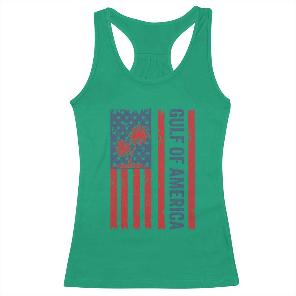 Funny Gulf Of US America Est 2025 Racerback Tank Top USA American Flag