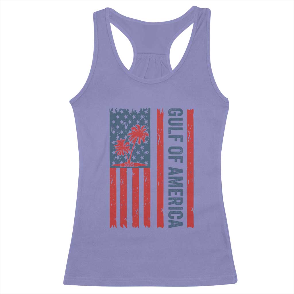 Funny Gulf Of US America Est 2025 Racerback Tank Top USA American Flag