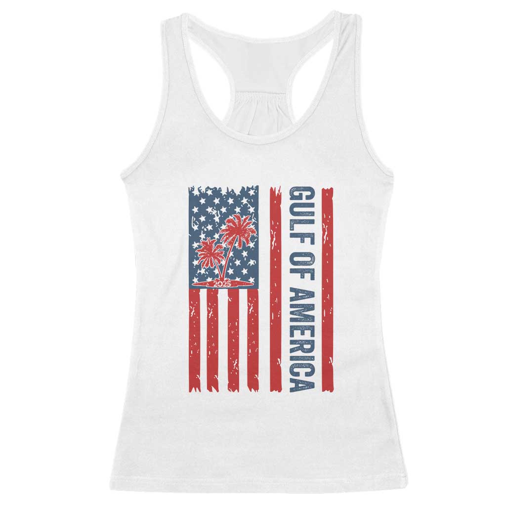 Funny Gulf Of US America Est 2025 Racerback Tank Top USA American Flag