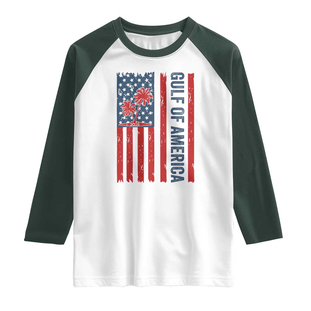Funny Gulf Of US America Est 2025 Raglan Shirt USA American Flag