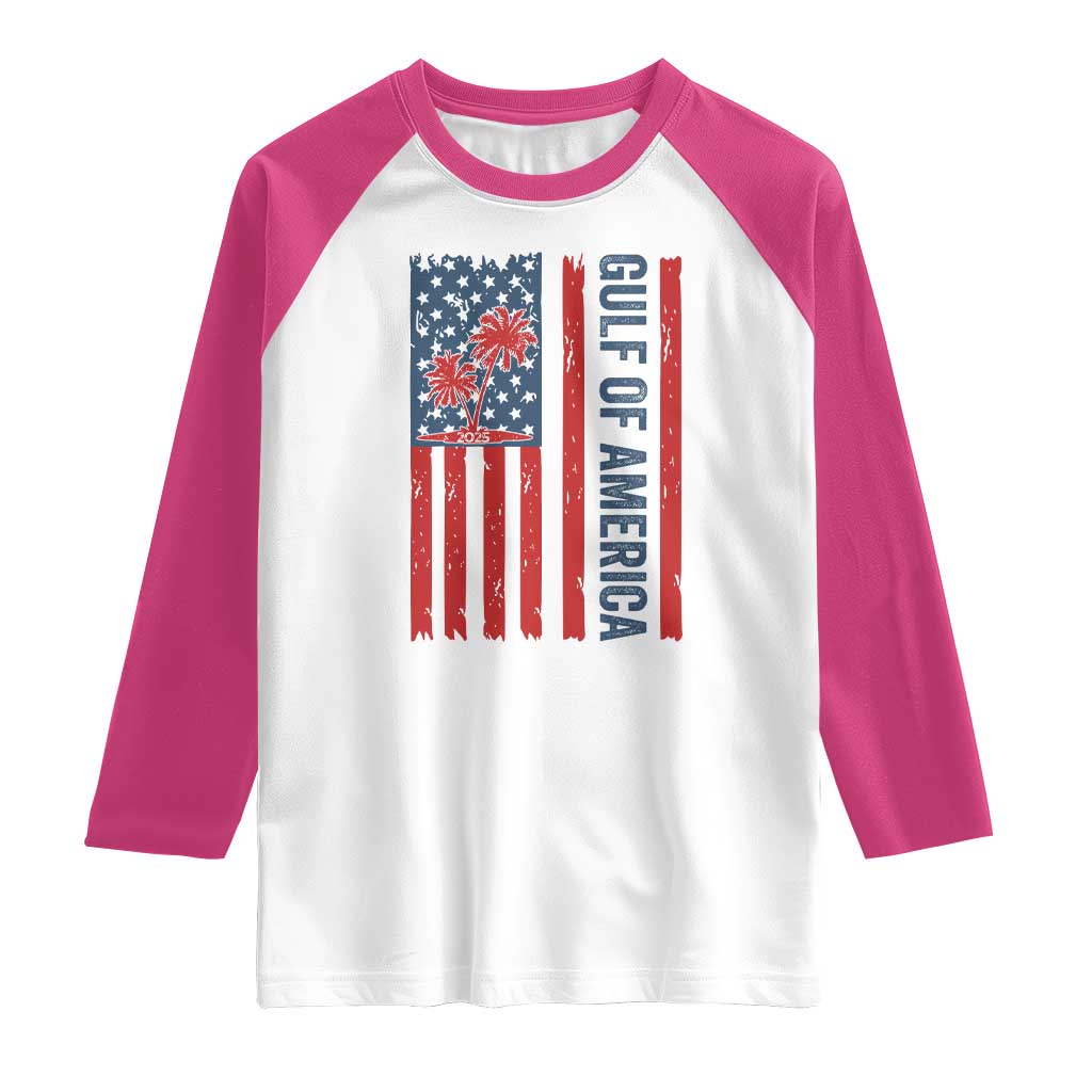 Funny Gulf Of US America Est 2025 Raglan Shirt USA American Flag