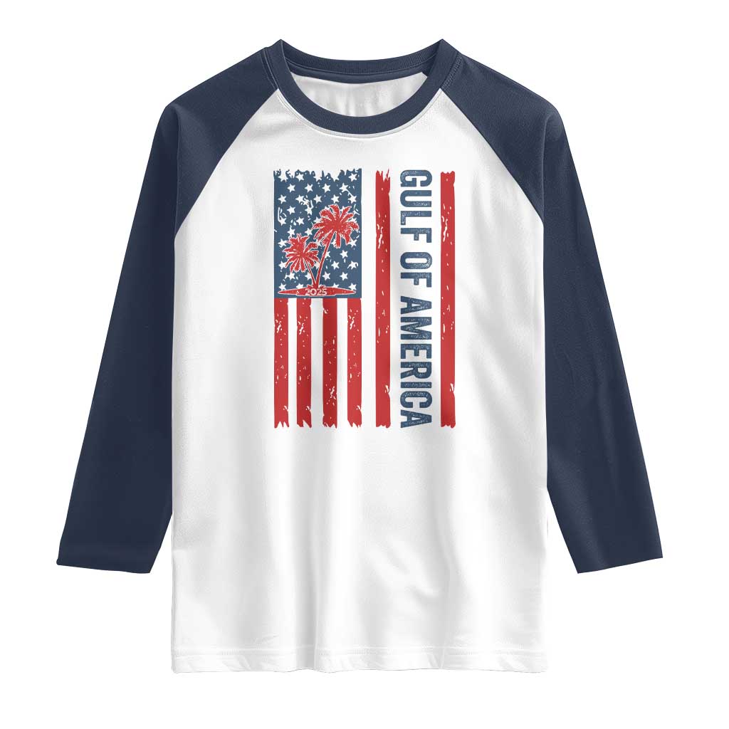 Funny Gulf Of US America Est 2025 Raglan Shirt USA American Flag