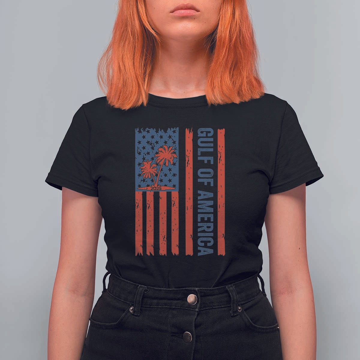 Funny Gulf Of US America Est 2025 T Shirt For Women USA American Flag