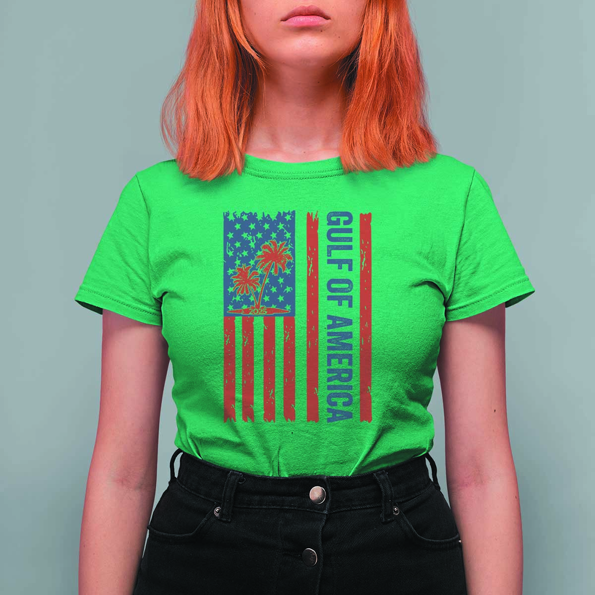 Funny Gulf Of US America Est 2025 T Shirt For Women USA American Flag
