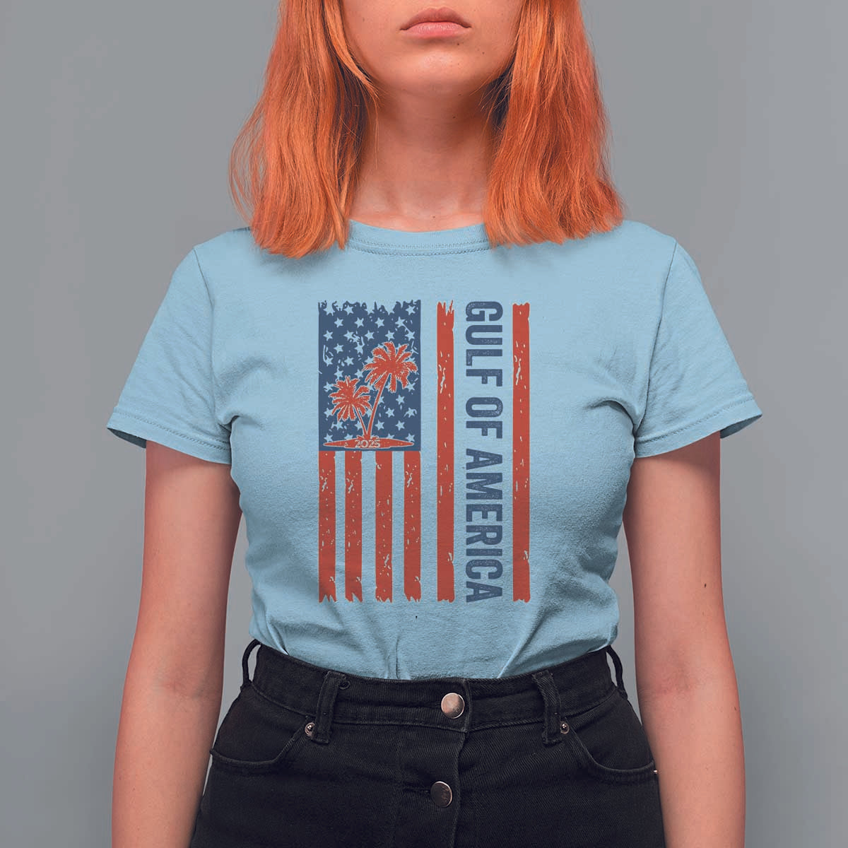 Funny Gulf Of US America Est 2025 T Shirt For Women USA American Flag