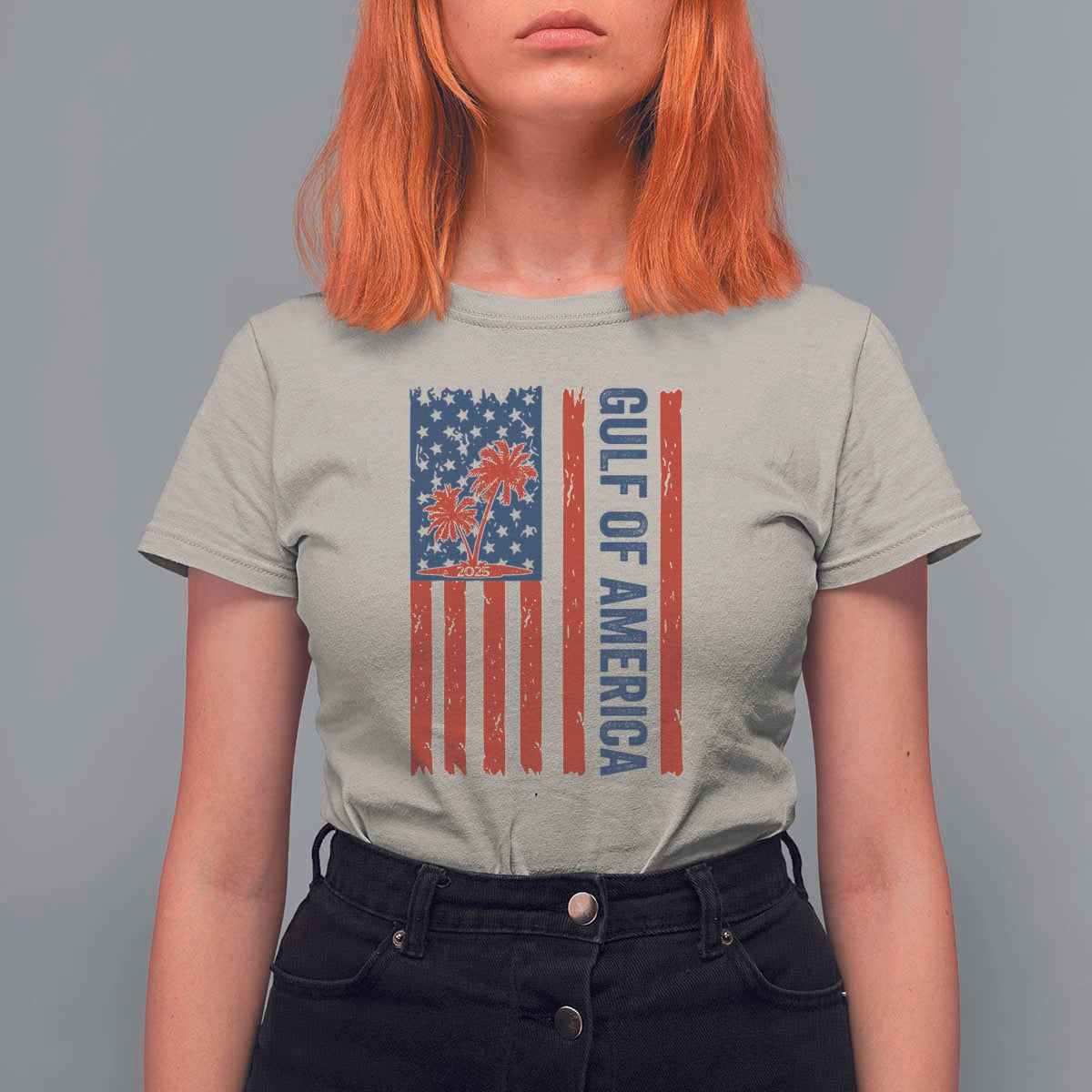 Funny Gulf Of US America Est 2025 T Shirt For Women USA American Flag